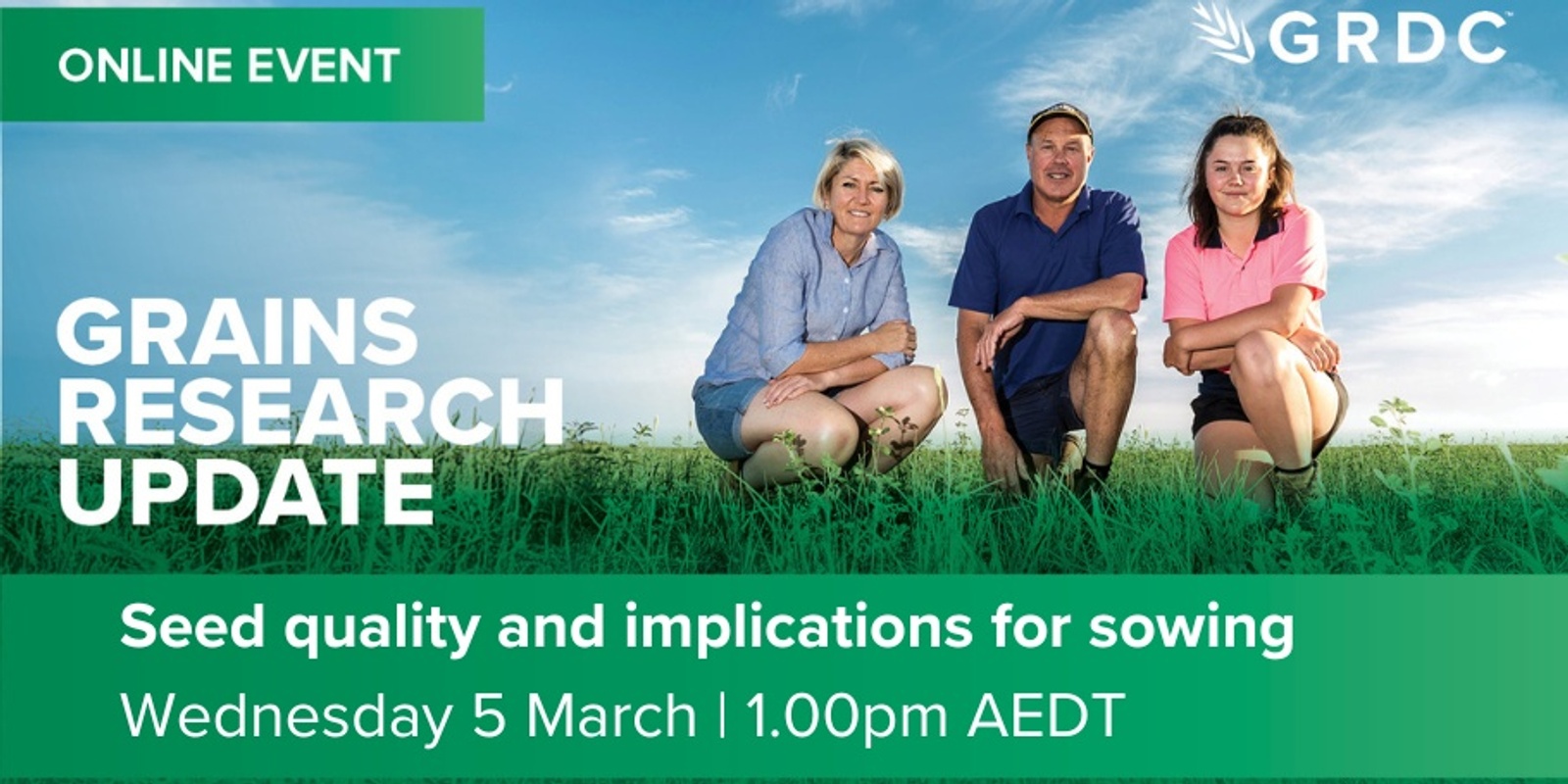 Banner image for GRDC Grains Research Update, Online - Seed quality and implications for sowing