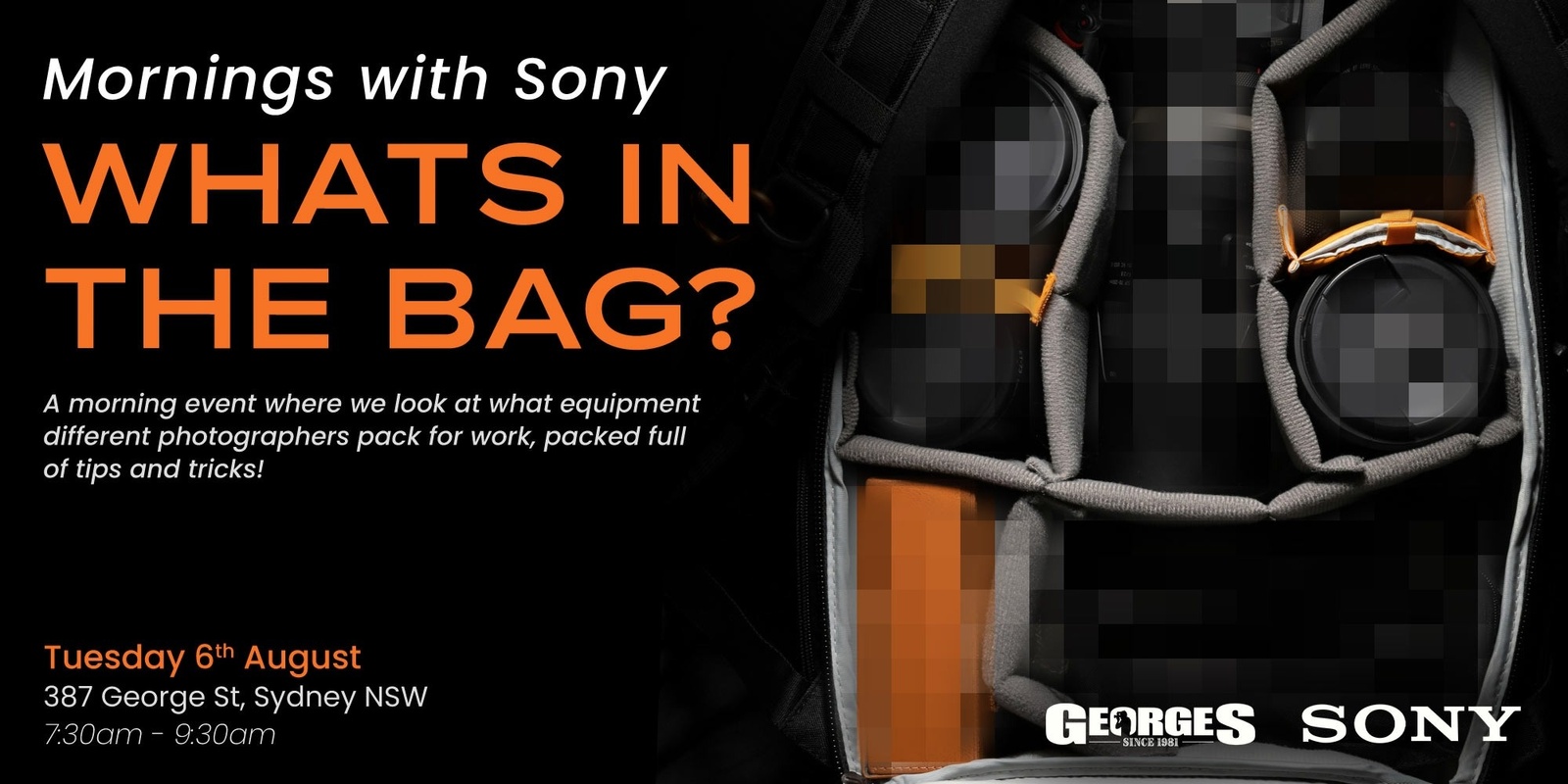 Banner image for What's In the Bag? - Mornings With Sony
