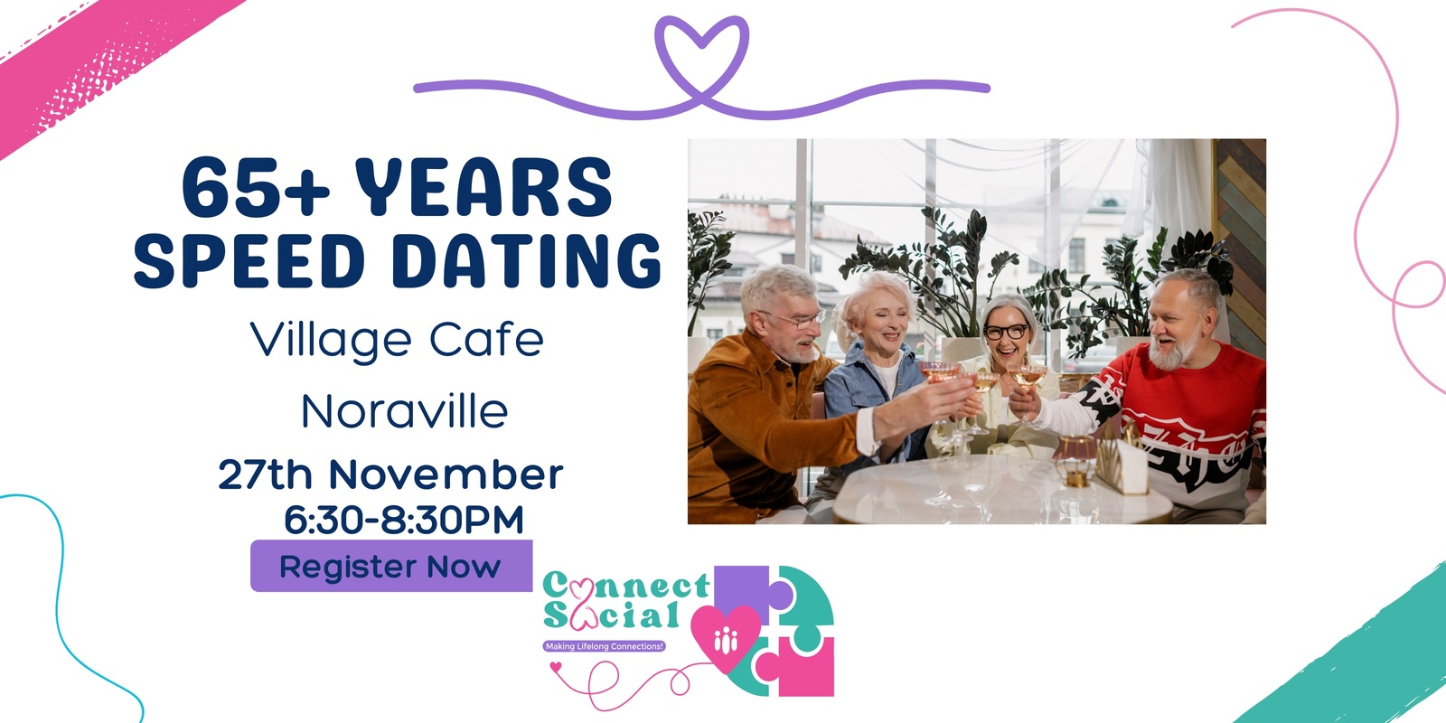 Banner image for 65+ years Speed Dating 