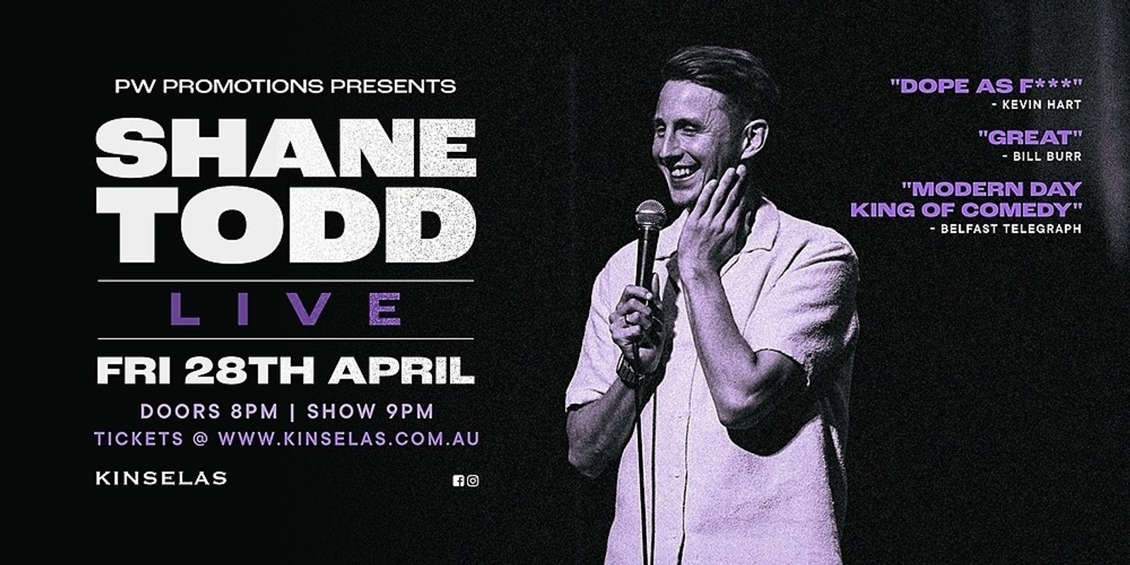 Banner image for Shane Todd Comedy Live @ Kinselas Basement