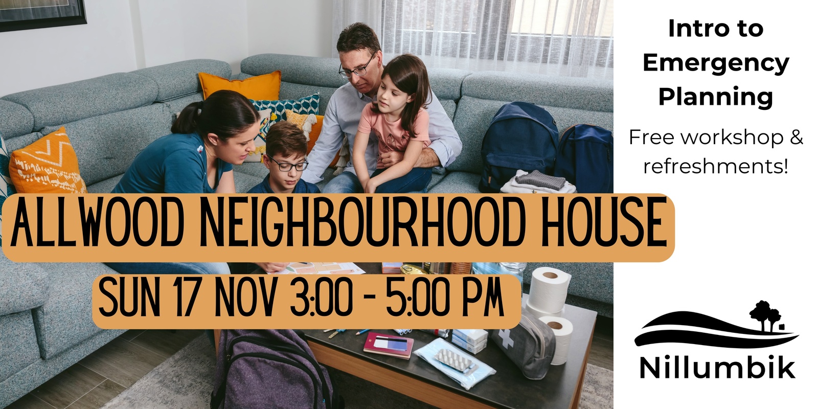 Banner image for Intro to Emergency Planning Workshop - Allwood Neighbourhood House