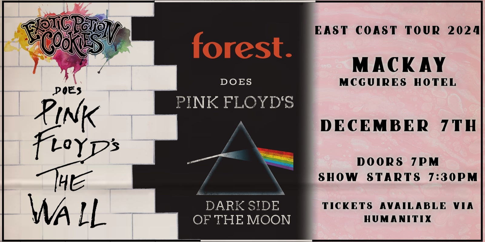 Banner image for C.R Presents: Exotic Potion Cookies does Pink Floyd's The Wall alongside Forest with Dark Side of the Moon - Mackay