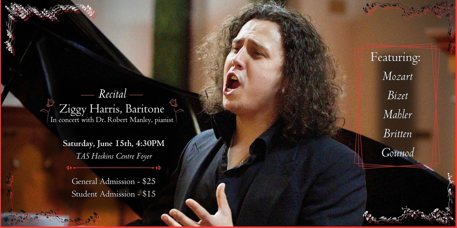 Banner image for Ziggy Harris, Baritone: Recital