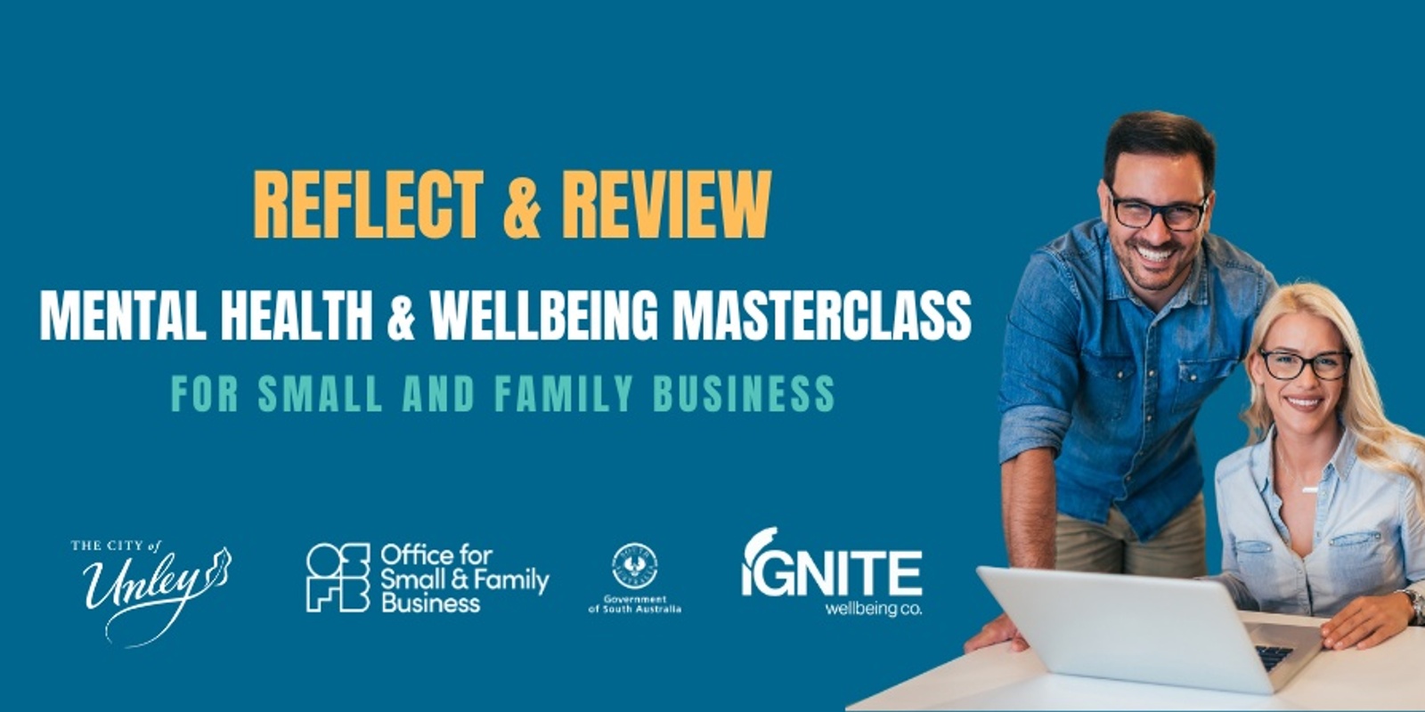 Banner image for Reflect & Review. Mental Health and Wellbeing Masterclass I Unley