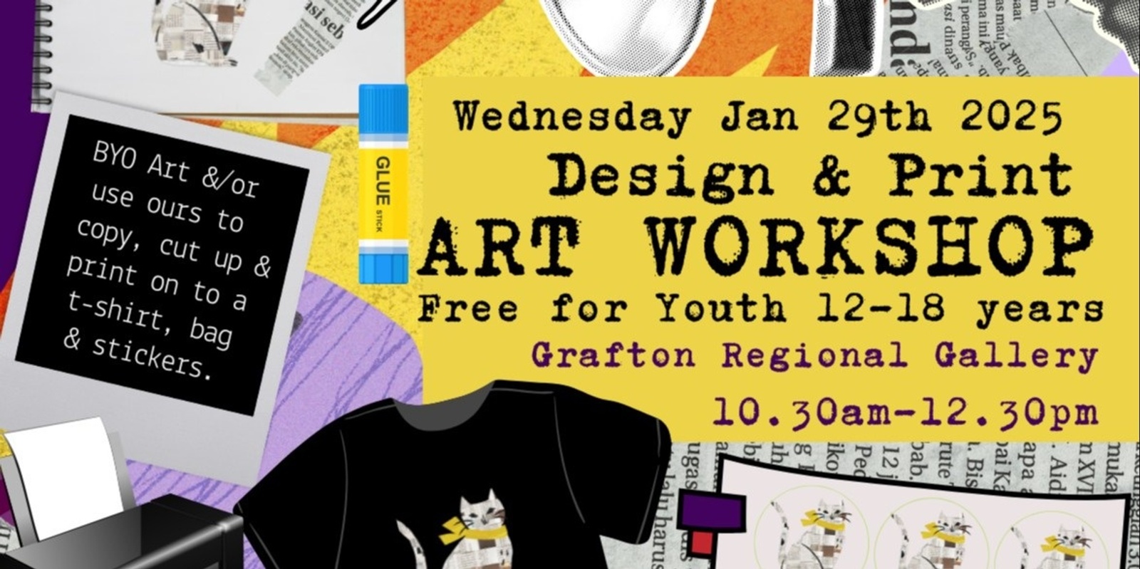 Banner image for Design & Print Art Workshop for YOUTH