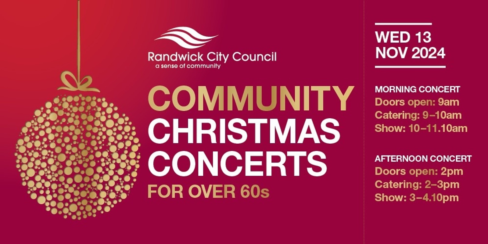 Banner image for Community Christmas Concerts 2024