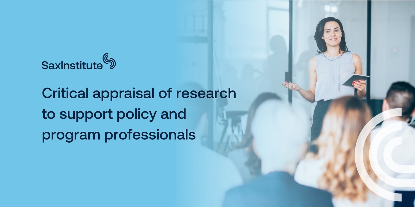 Banner image for Critical appraisal of research to support policy and program professionals
