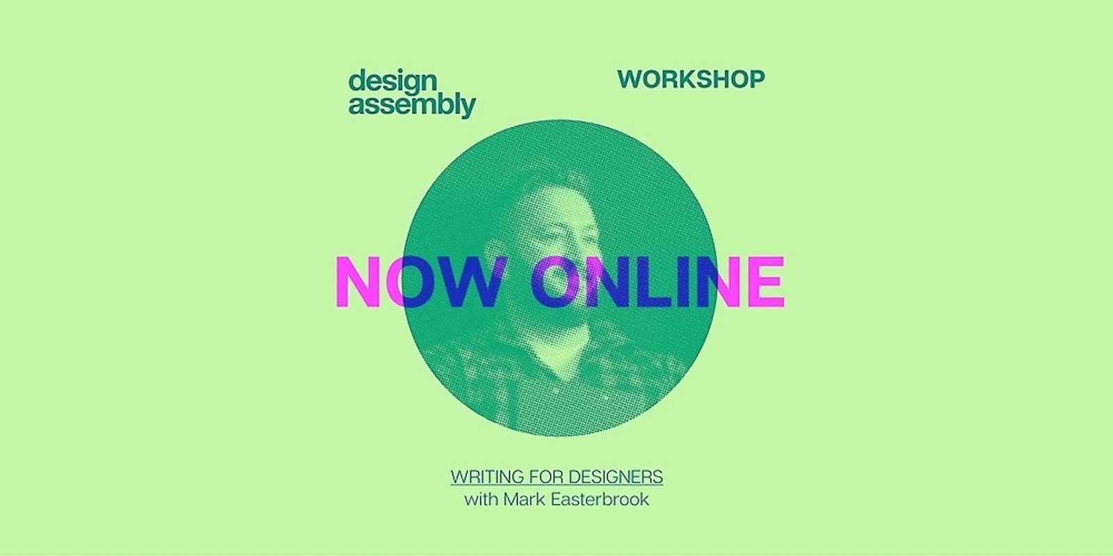 Banner image for NOW ONLINE - DA Webinar: Writing for Designers with Mark Easterbrook
