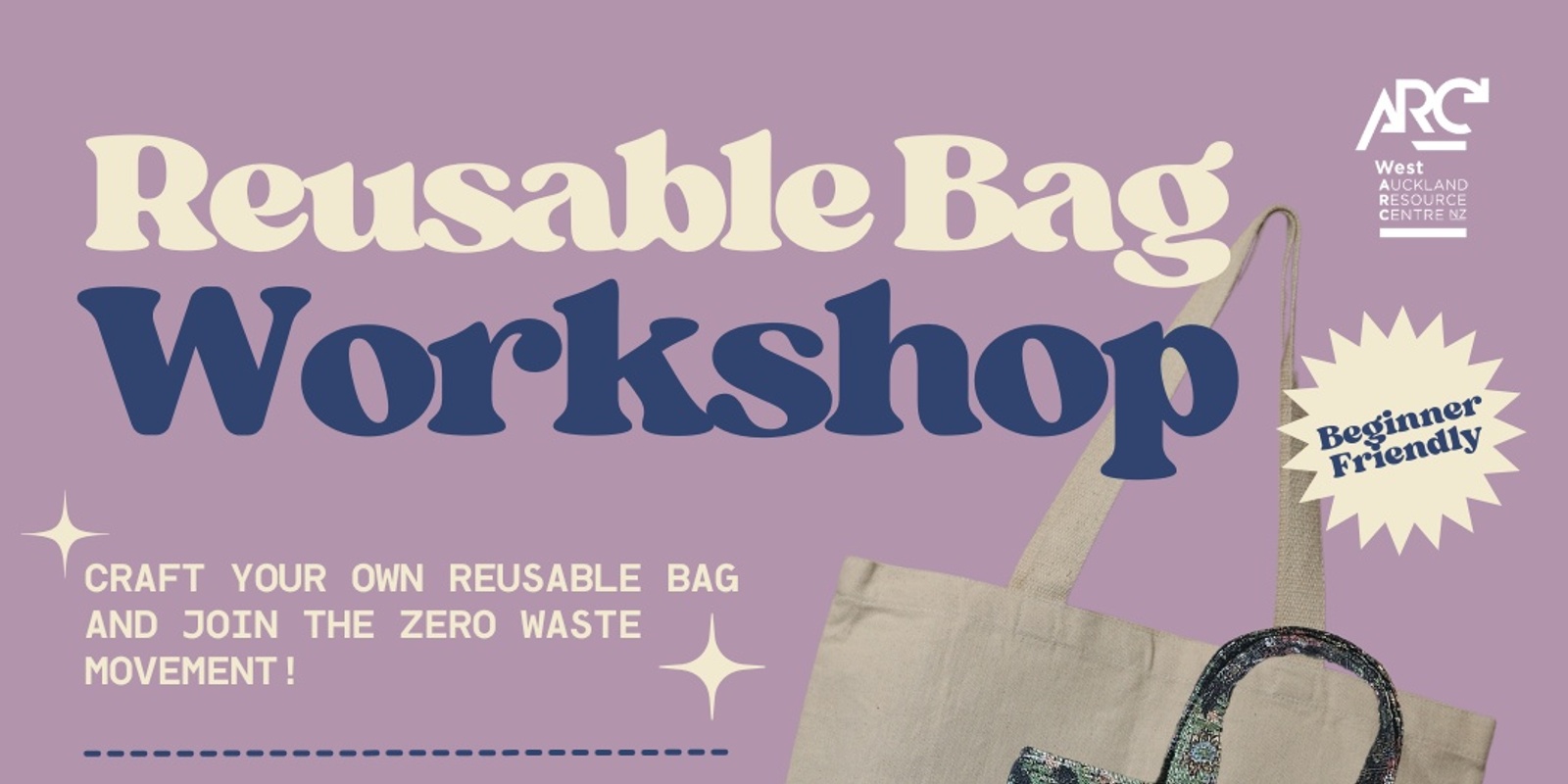 Banner image for Reusable Bag Workshop with West Auckland Resource Centre! 