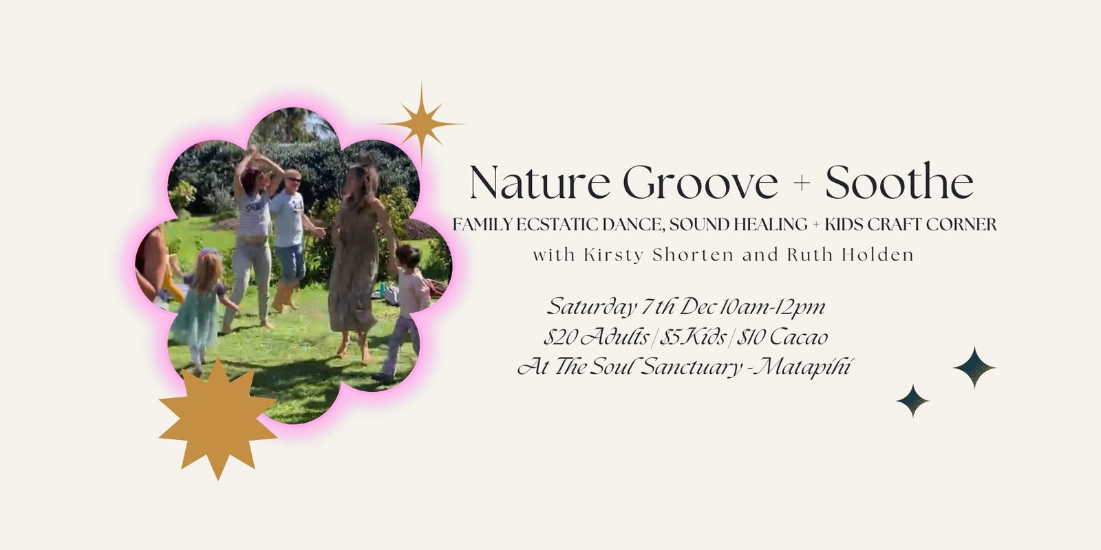 Banner image for Nature Groove + Soothe: Free-flow Family Vibes - Sat 7th Dec