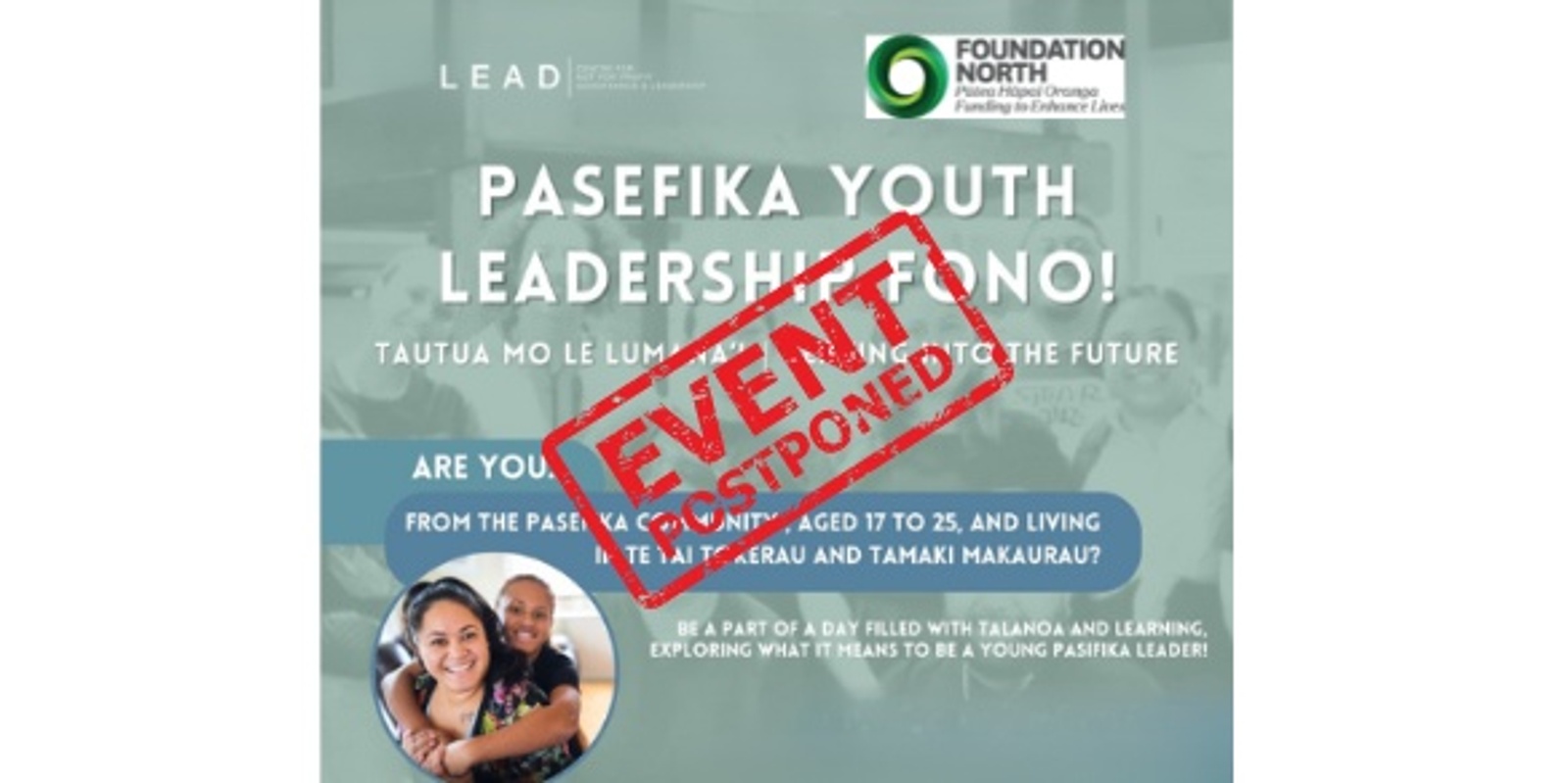Banner image for Pasefika Youth Leadership Fono! ***POSTPONED***