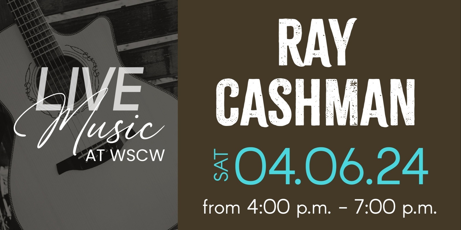 Banner image for Ray Cashman Live at WSCW April 6