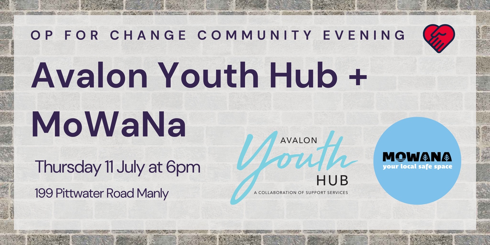 Banner image for Op for Change x AYH + MoWaNa Community Evening