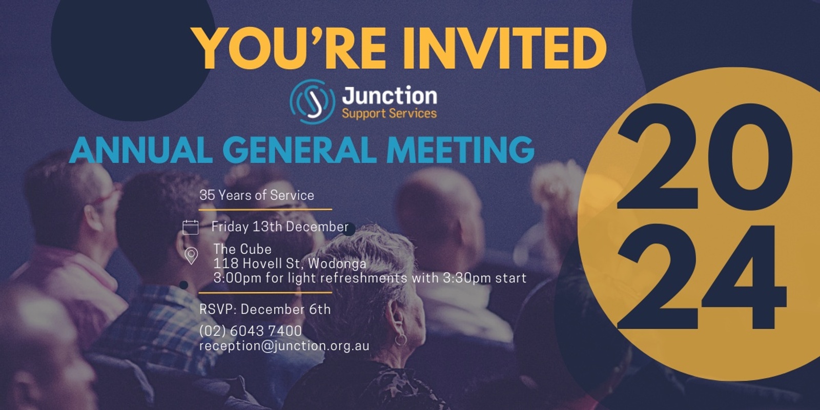 Banner image for Junction Support Services' 2024 Annual General Meeting 