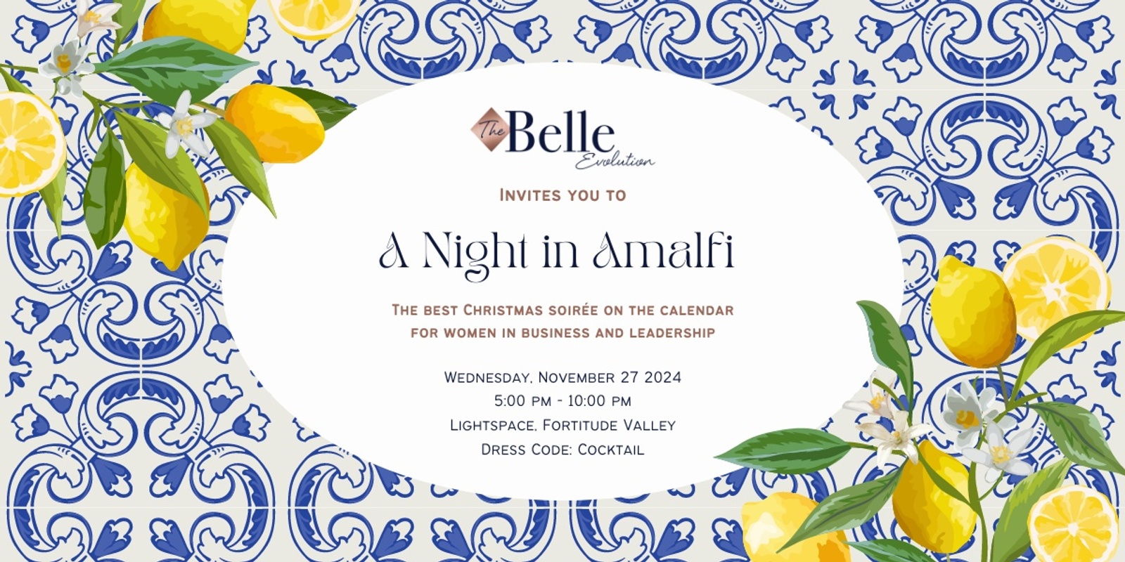 Banner image for The Belle Evolution Christmas Party: A Night in Amalfi