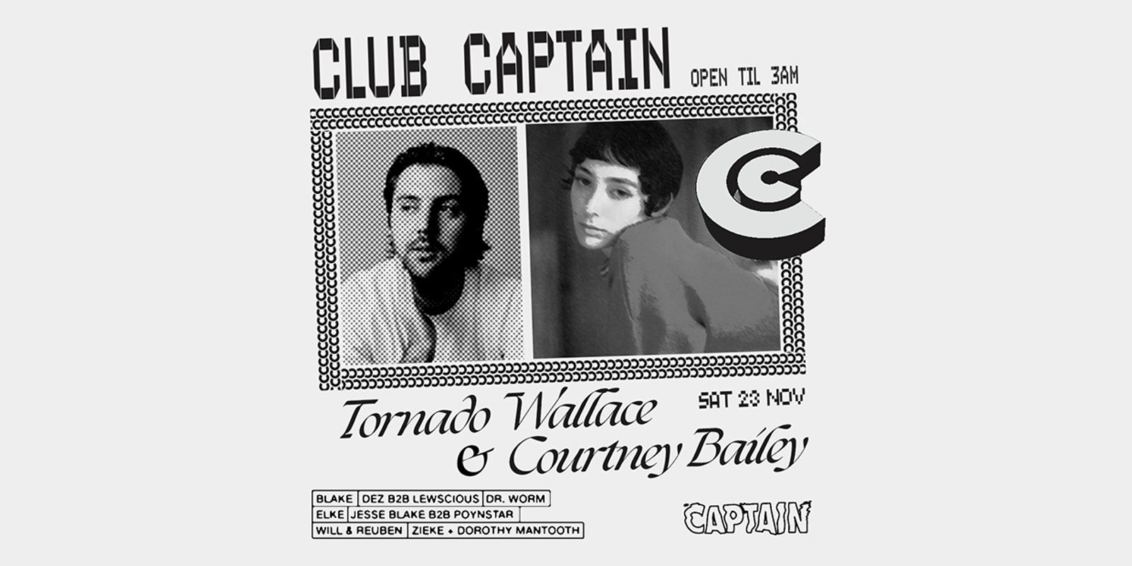 Banner image for CLUB CAPTAIN ▬ TORNADO WALLACE & COURTNEY BAILEY