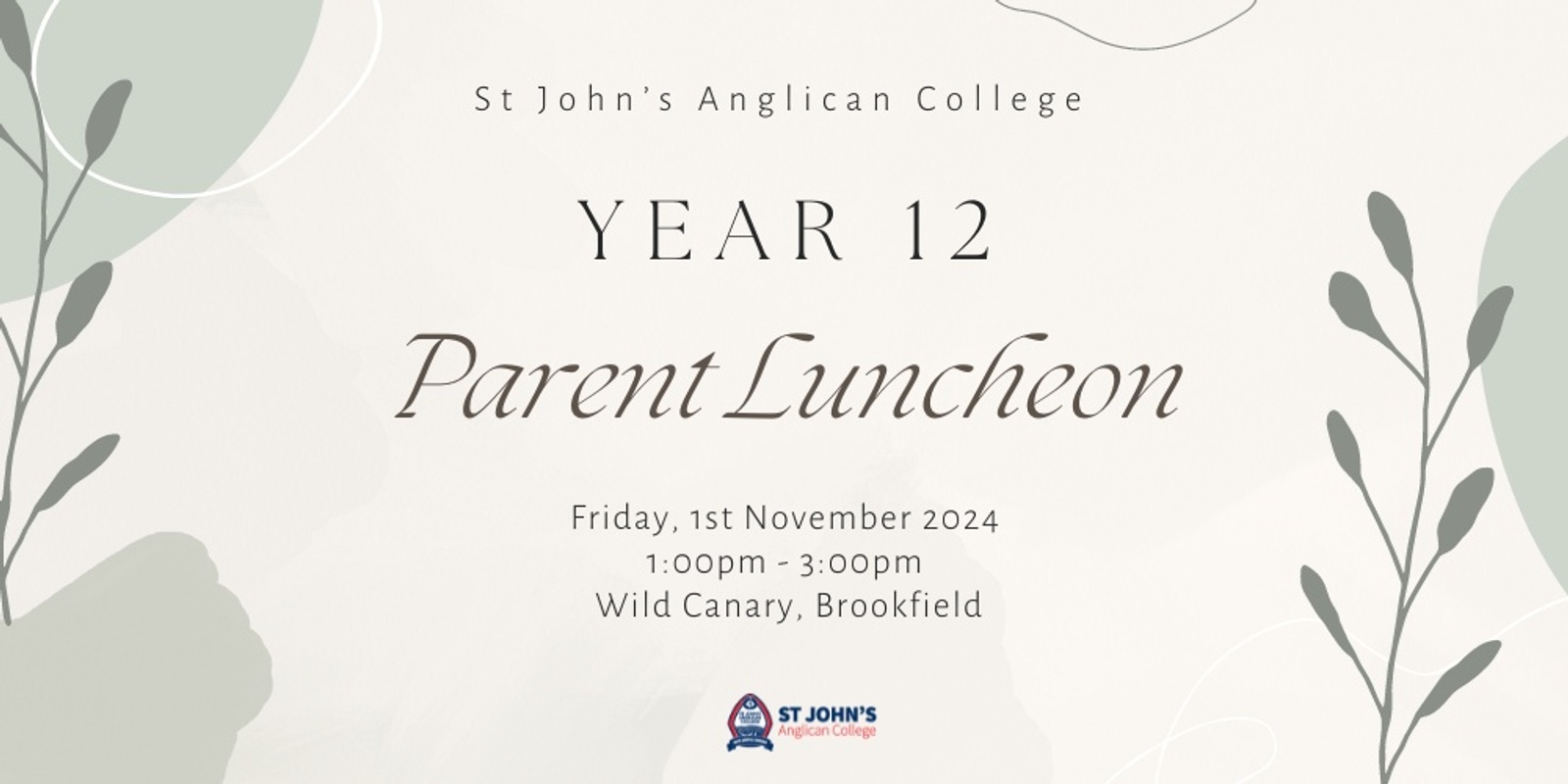 Banner image for St John's Anglican College Year 12 Parent Luncheon 