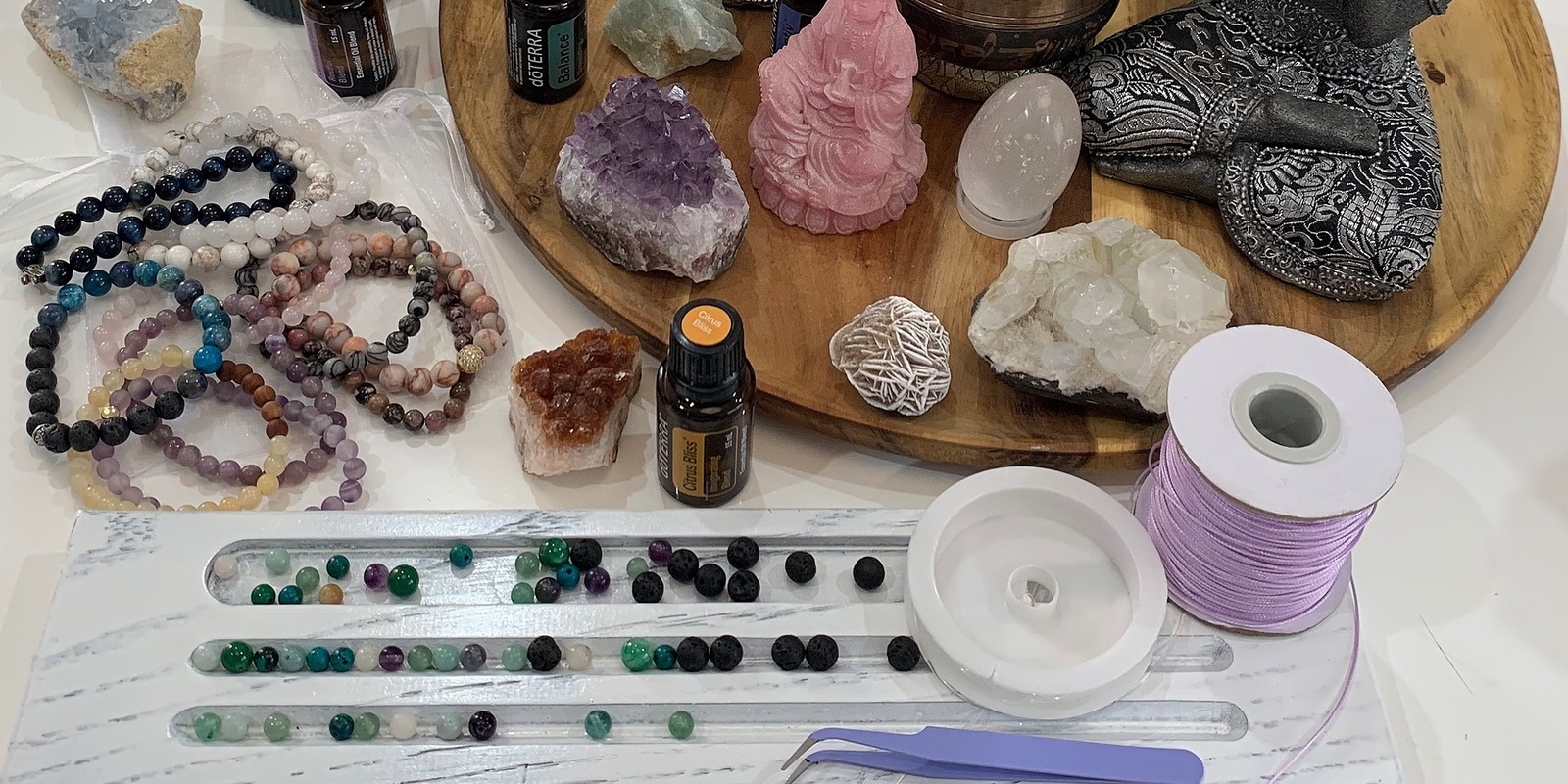 Banner image for Aroma Gemstone Bracelet Workshop 8th December 24