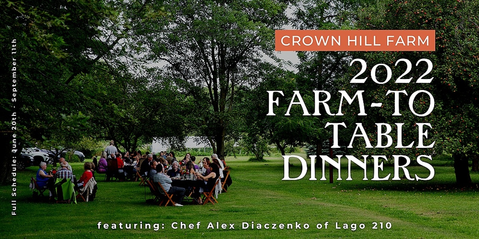 Banner image for Farm-To-Table Dinner with Chef Alex Diaczenko of Lago 210