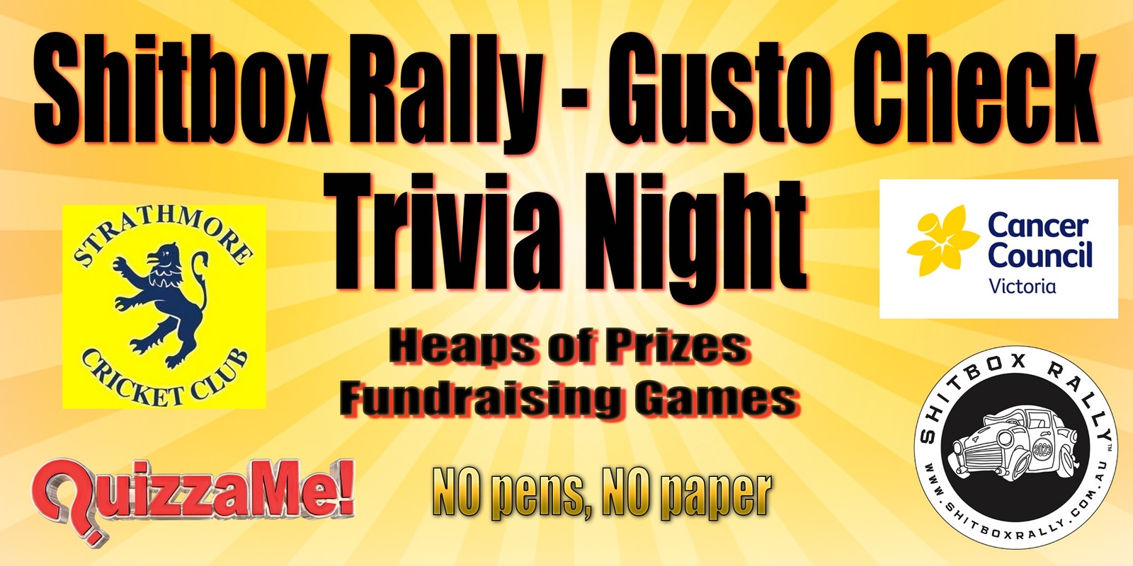 Banner image for Shitbox Rally - Gusto Check Trivia Night