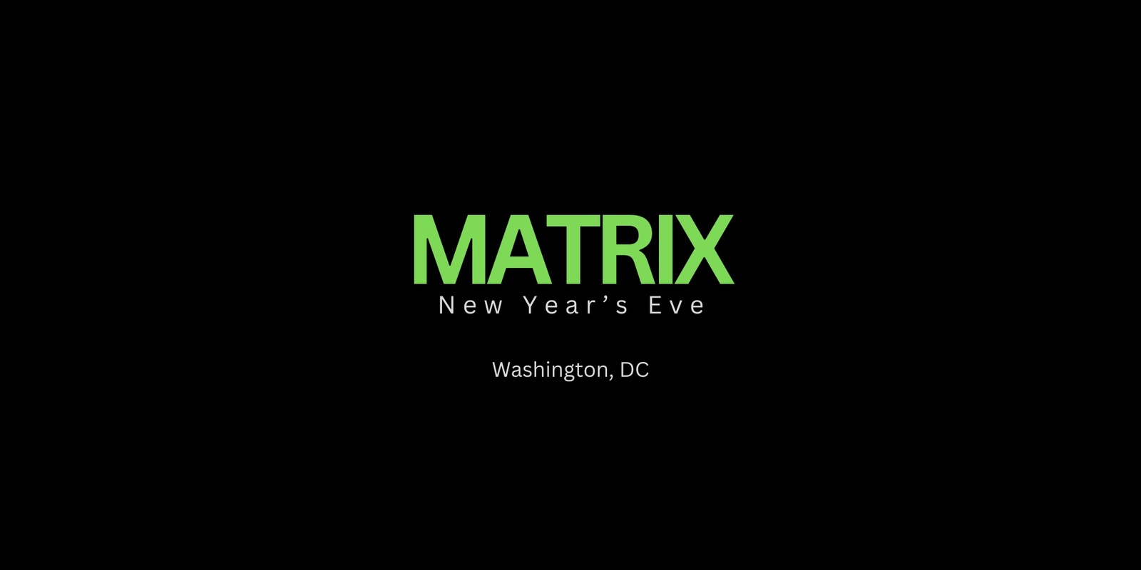 Banner image for Matrix New Year's Eve