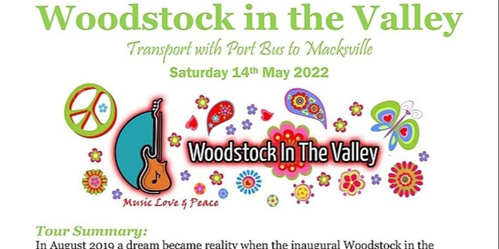 Banner image for Woodstock in the Valley transport