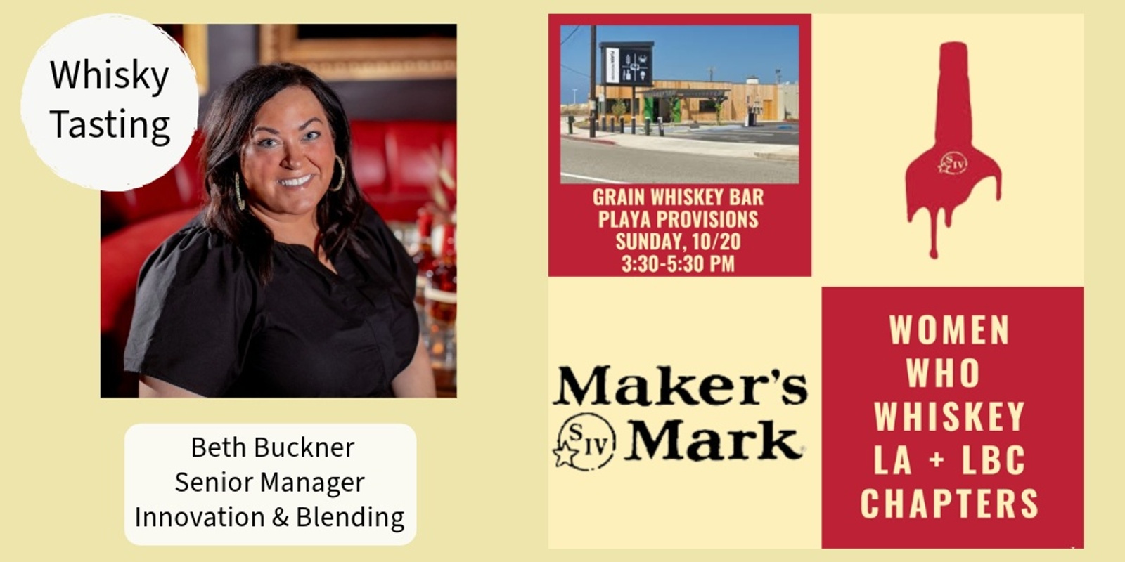 Banner image for Maker's Mark Whisky Tasting w/ Beth Buckner: Sr. Manager of Innovation & Blending