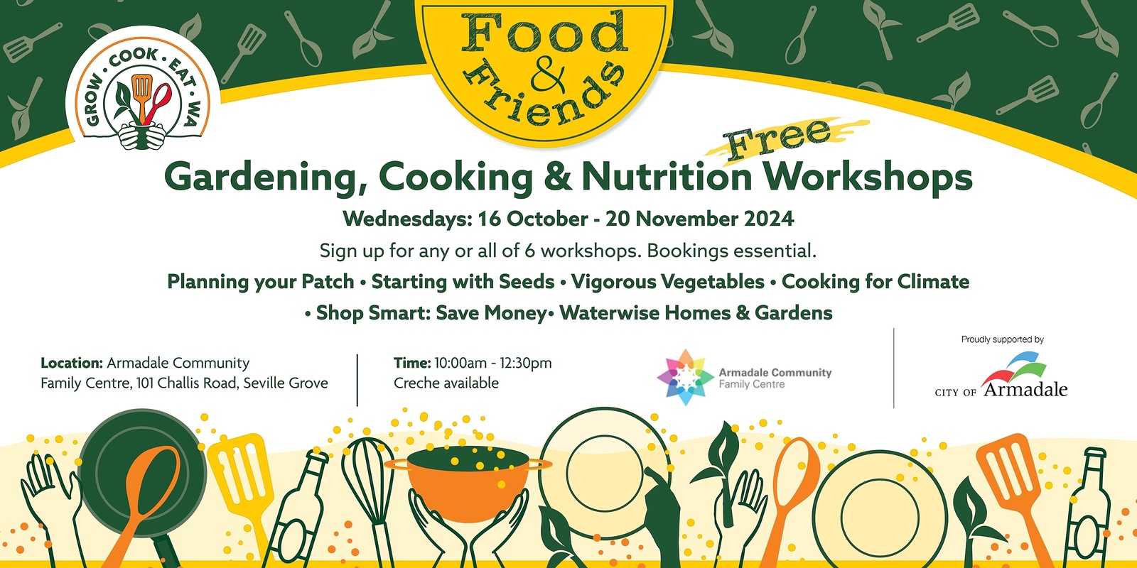 Banner image for Food and Friends: Gardening, Cooking and Healthy Eating workshops