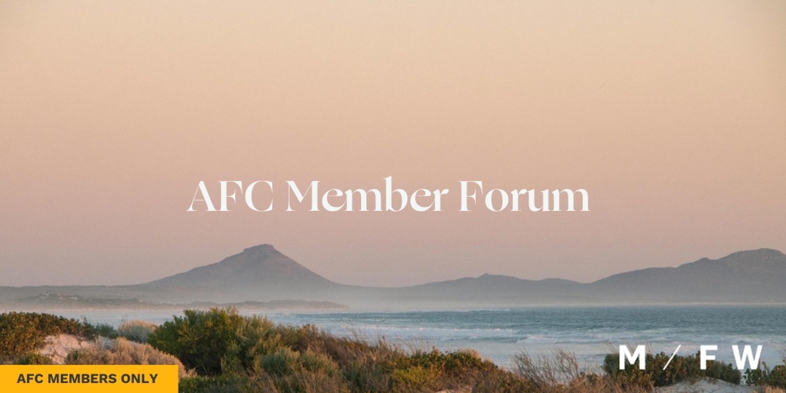 Banner image for AFC Member Forum 