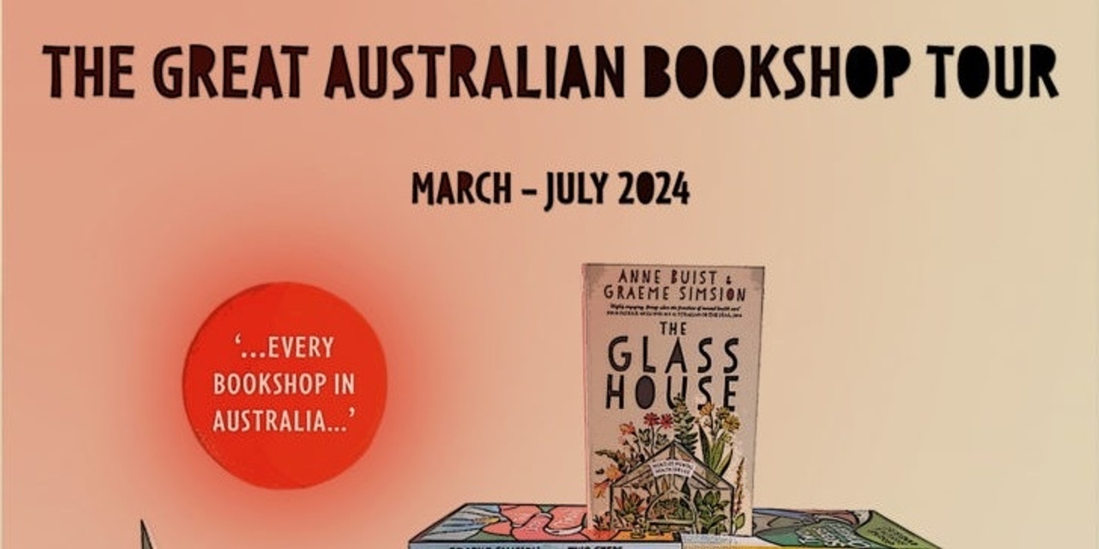 Banner image for The Great Australian Bookshop Tour with Graeme Simsion and Anne Buist at Red Door Books Lancefield