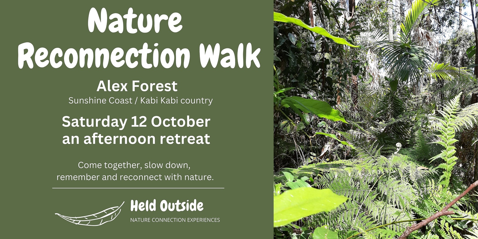 Banner image for Nature Reconnection Walk at Alex Forest 12 October 24