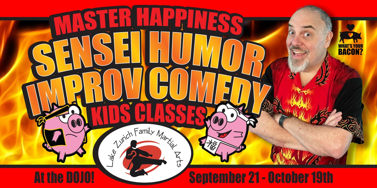 Banner image for Master Happiness Sensei Humor Improv Comedy Kids Classes!