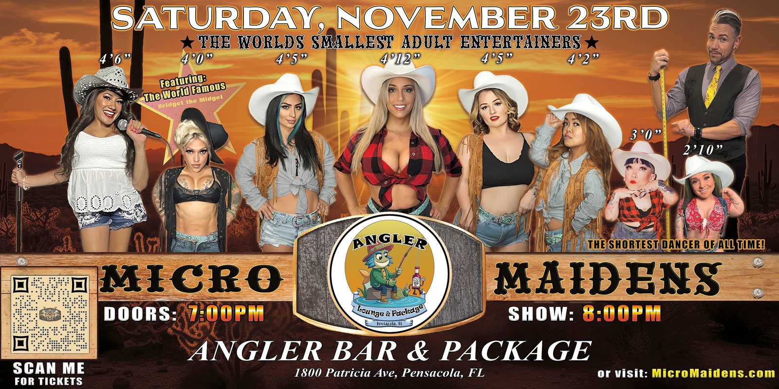 Banner image for Pensacola, FL - Micro Maidens: Dwarf Dancers @ Angler Bar & Package! "The Only Micro Revue in the World!"