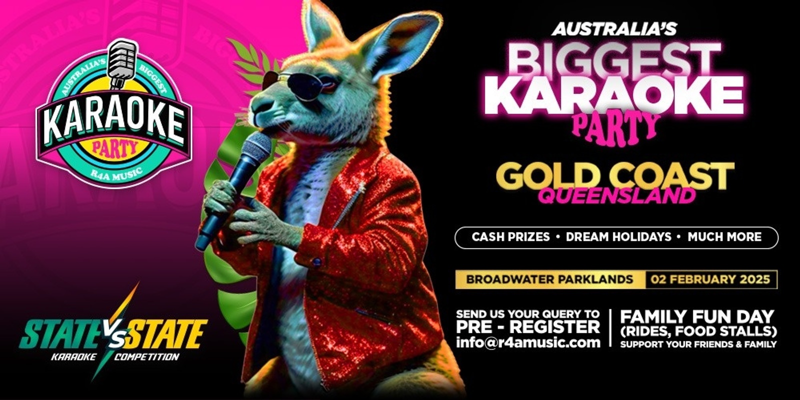 Banner image for AUSTRALIA'S BIGGEST KARAOKE PARTY GOLD COAST QLD (STATE VS STATE COMPETITION) 