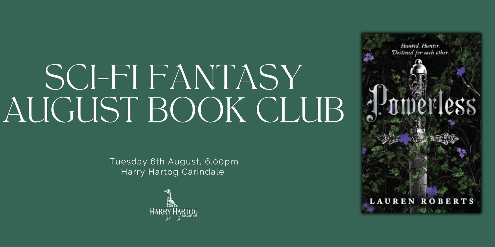 Banner image for Sci-Fi Fantasy August Book Club 
