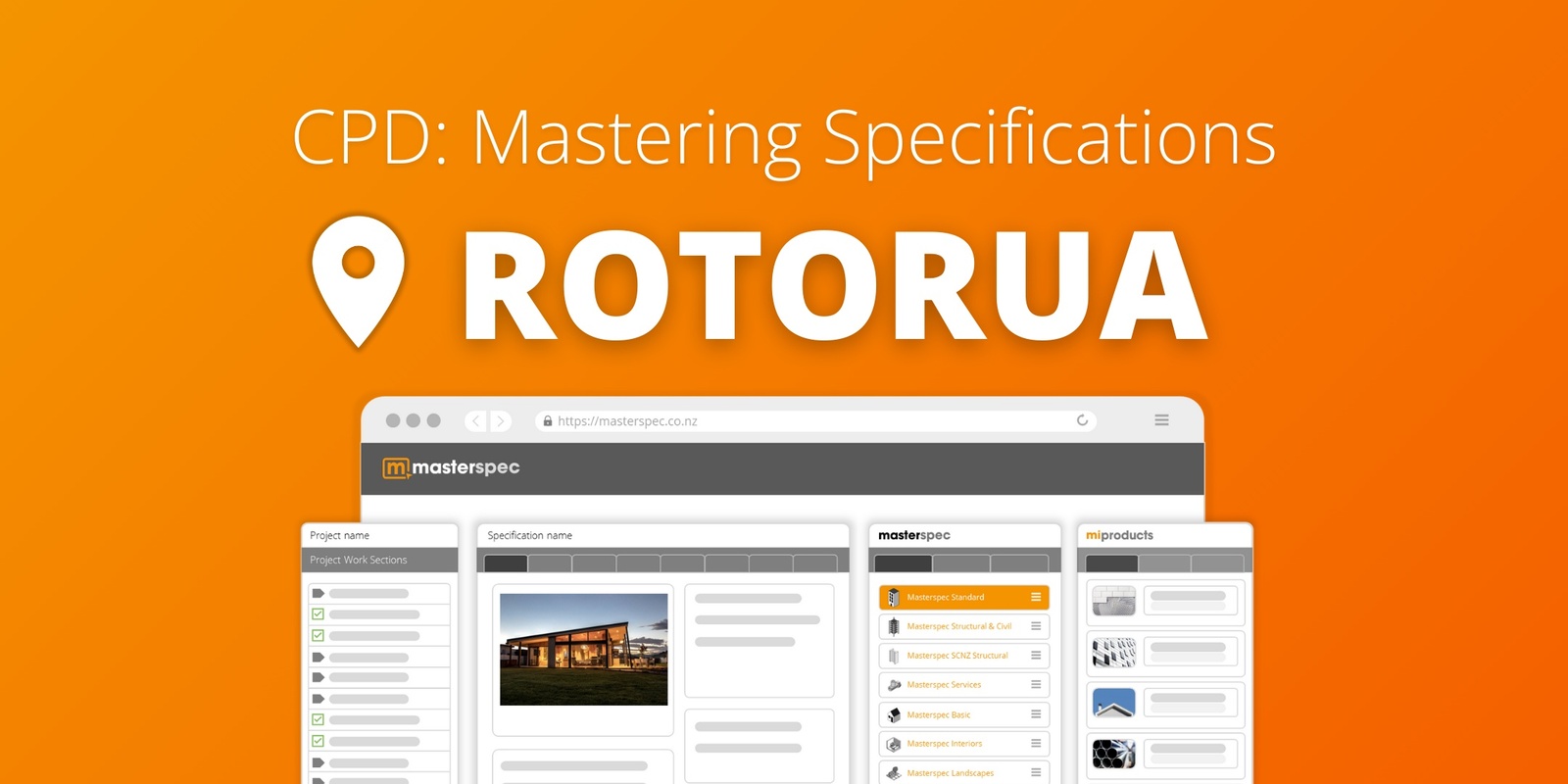 Banner image for CPD: Mastering Masterspec Specifications ROTORUA | ⭐ 20 CPD Points