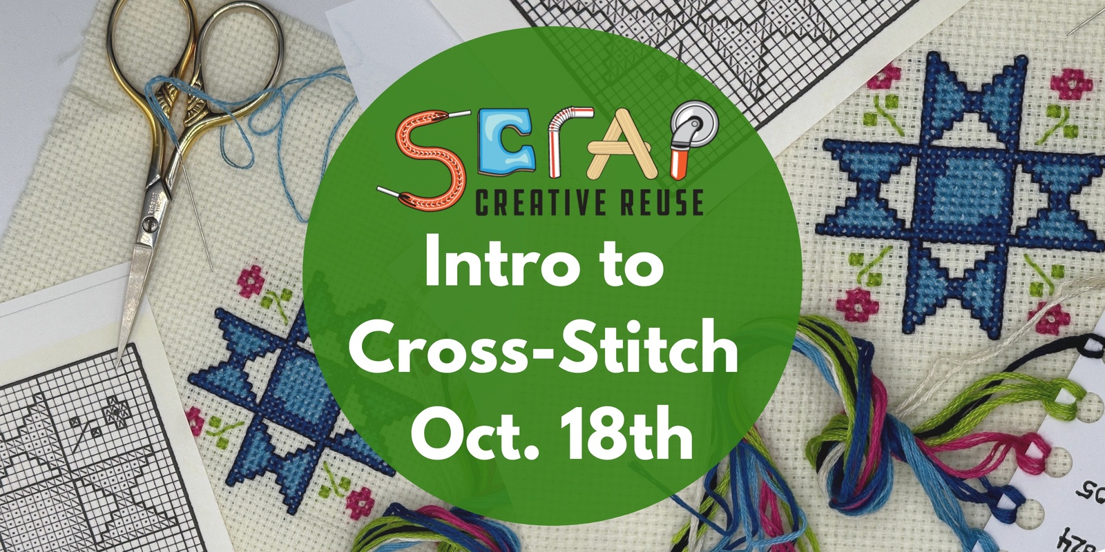 Banner image for Intro to Cross-Stitching 10/18