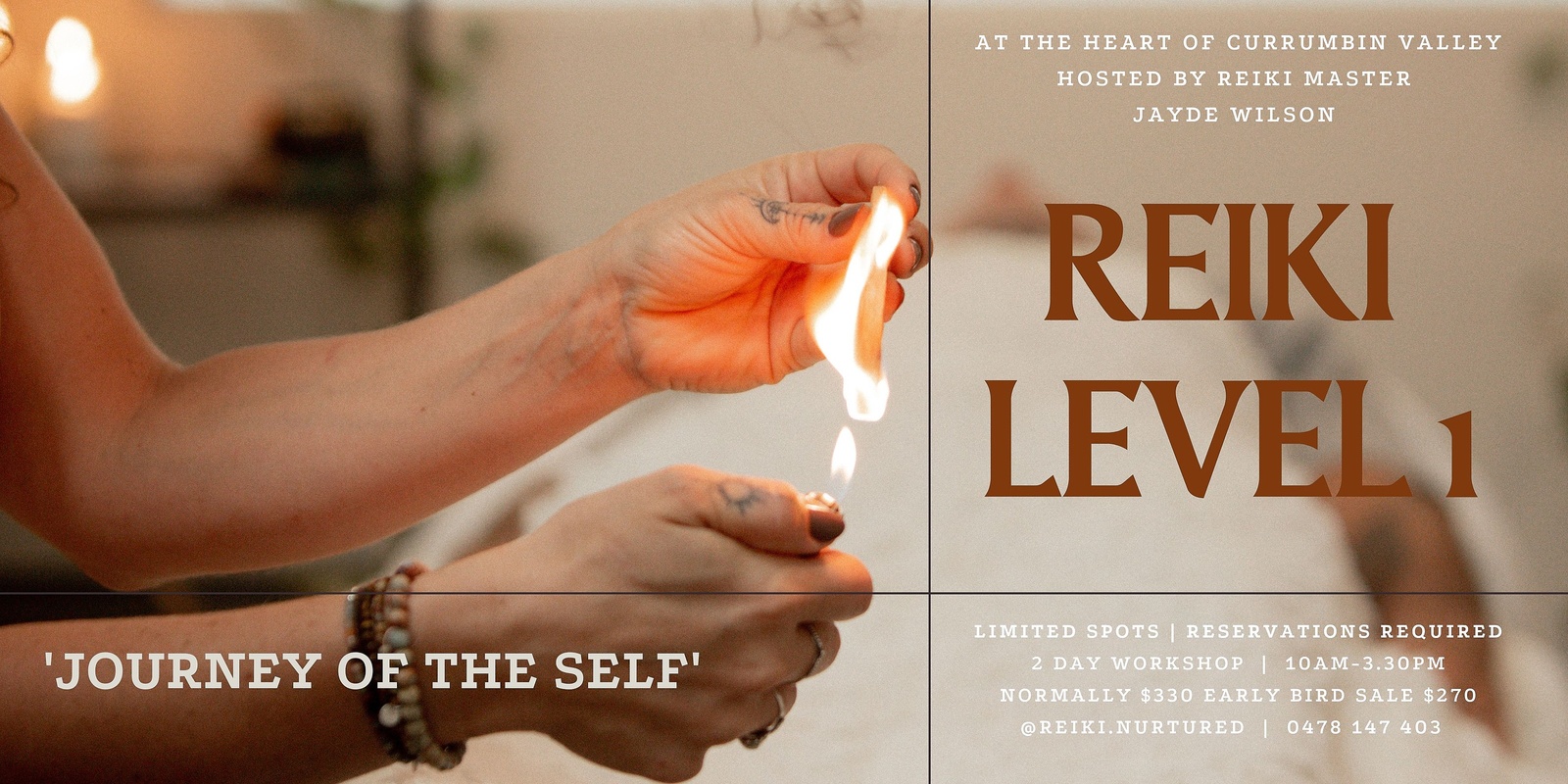 Banner image for Level 1 Reiki 2 day Workshop; Heal the Self