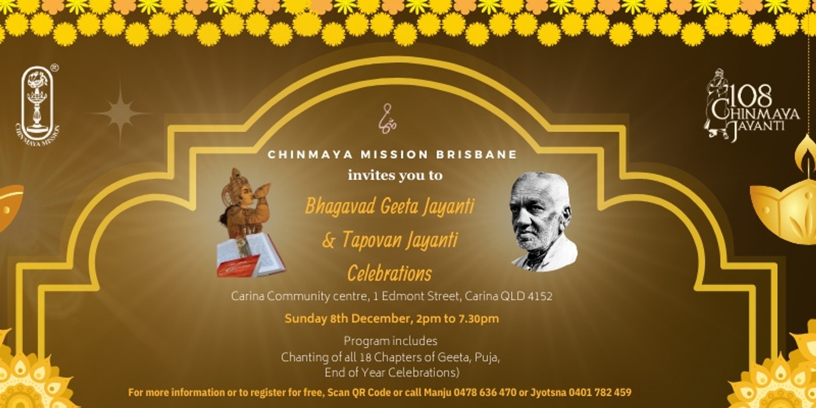 Banner image for Bhagavad Geeta Jayanti & Tapovan Jayanti Celebrations!