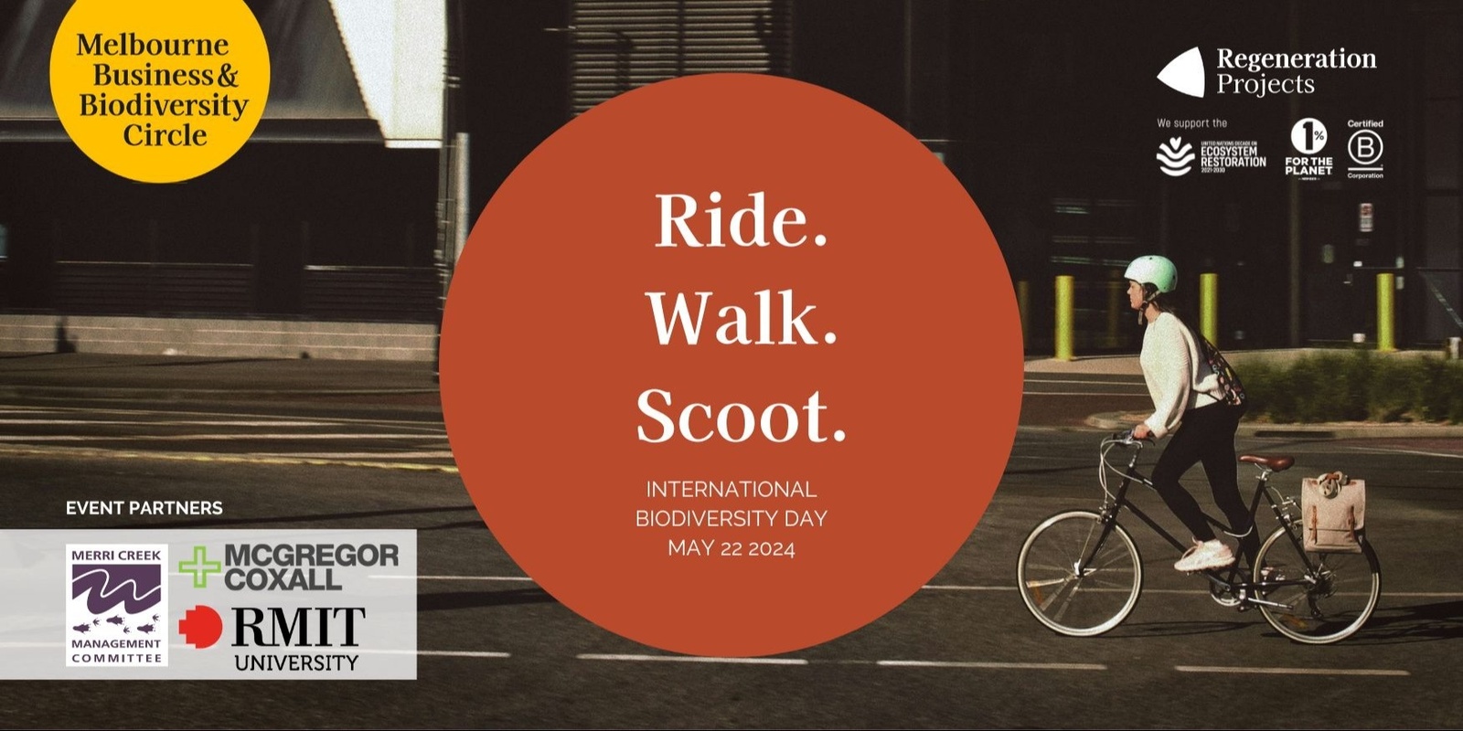 Banner image for Ride . Walk . Scoot - Exploring the connections between workplace wellbeing, urban design & biodiversity