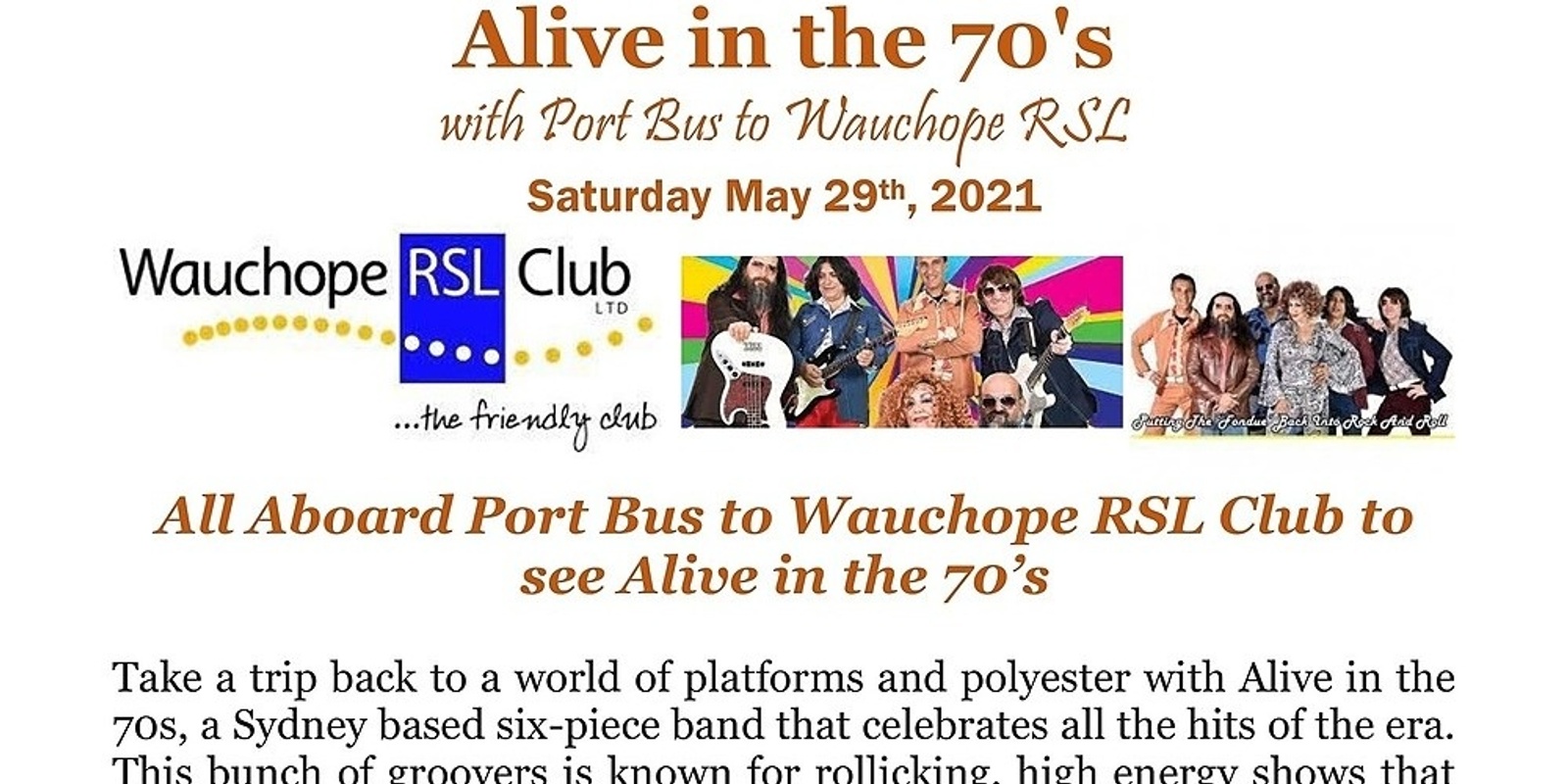 Banner image for Alive in the 70's
