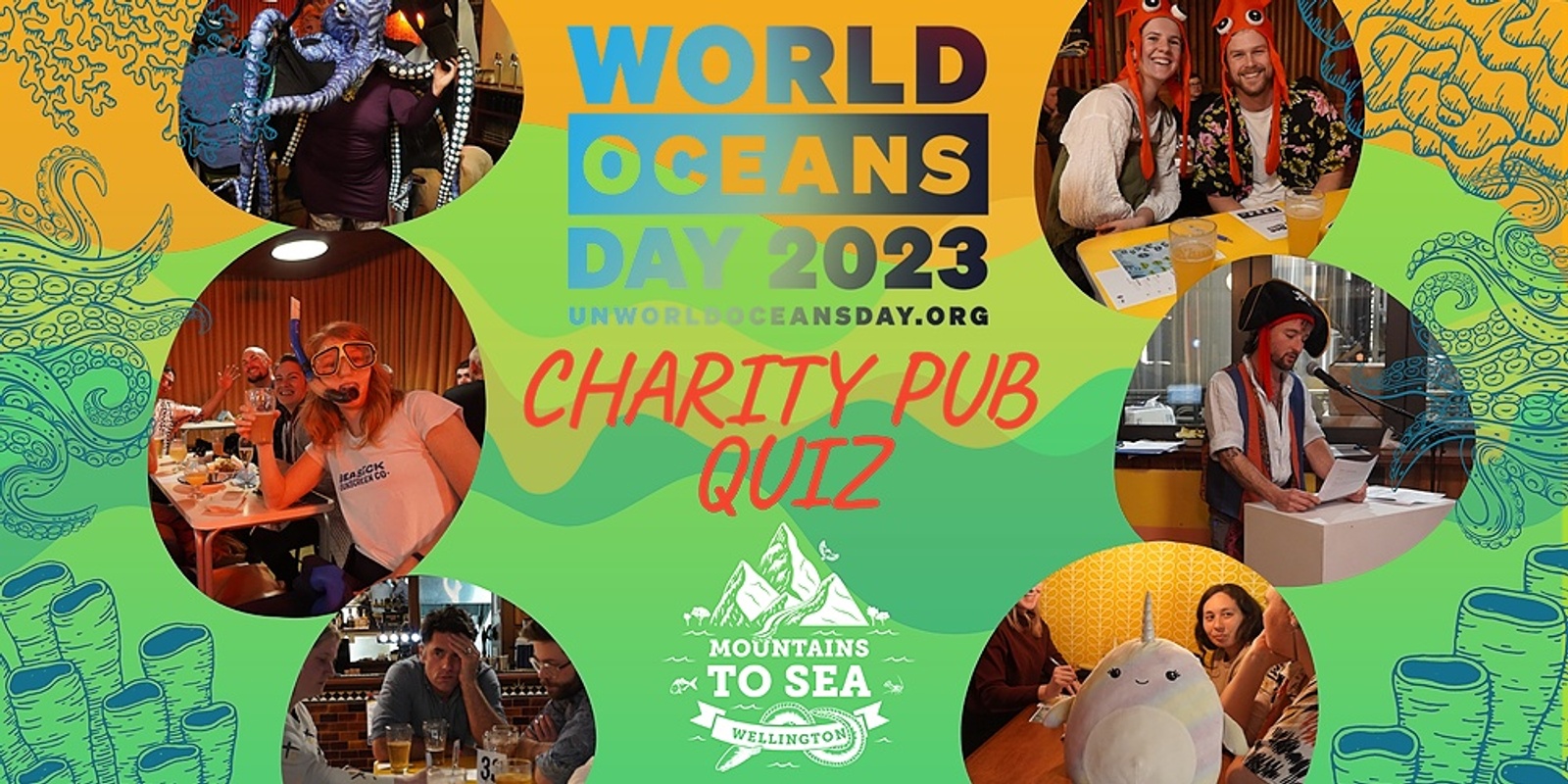 Banner image for Mountains to Sea Wellington World Oceans Day Charity Pub Quiz 