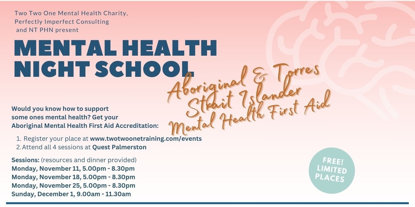 Banner image for Mental Health Night School - Aboriginal & Torres Strait Islander Mental Health First Aid 