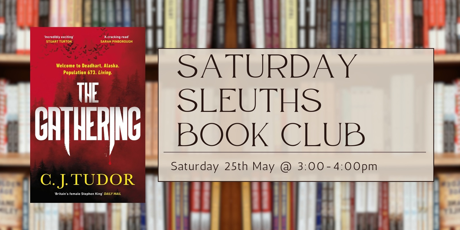 Banner image for Saturday Sleuths Crime Book Club 2024