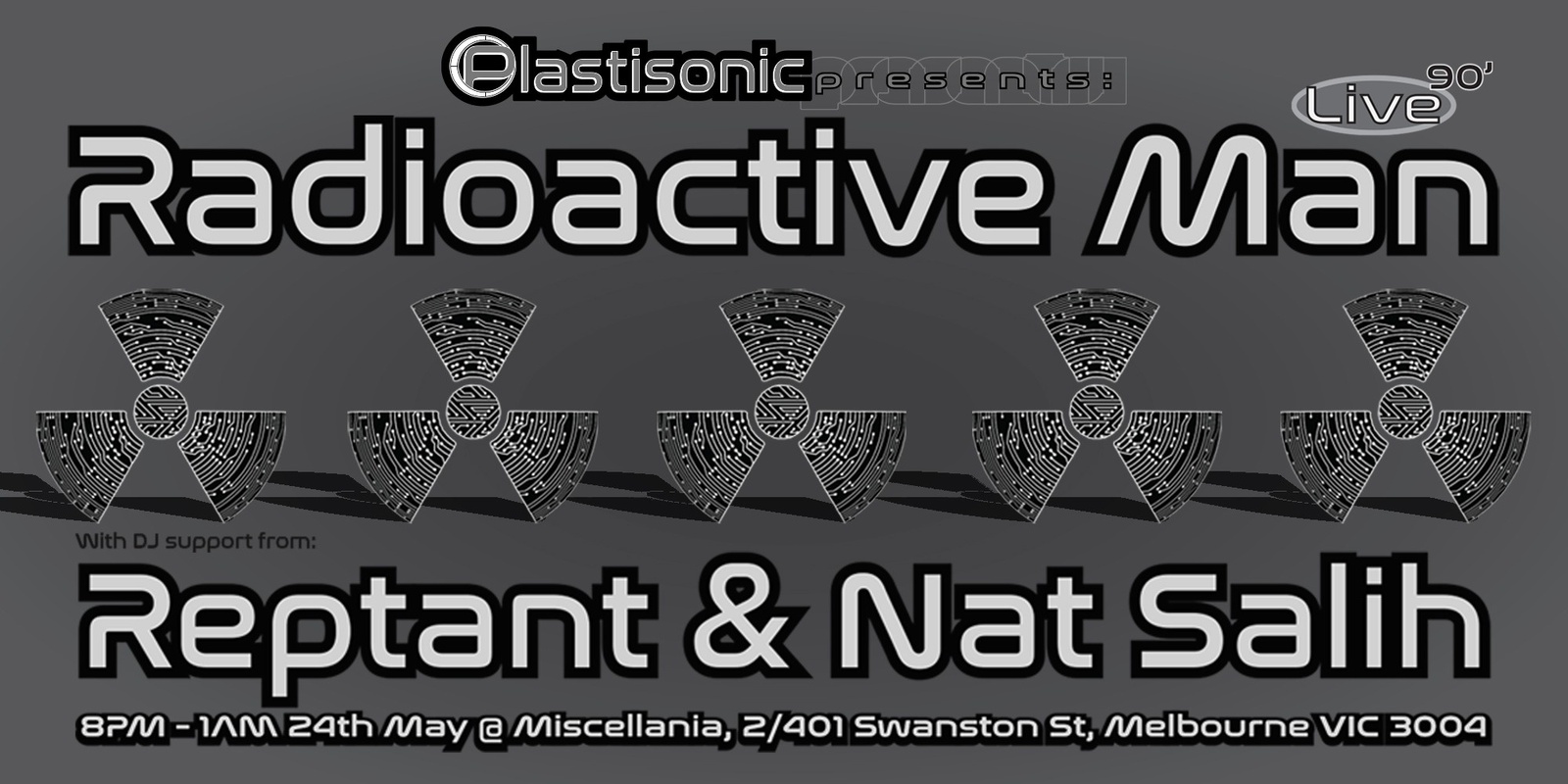 Banner image for Plastisonic Pres: Radioactive Man Live (UK)