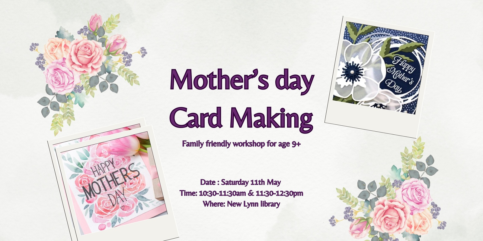 Banner image for Mother's Day Card making.