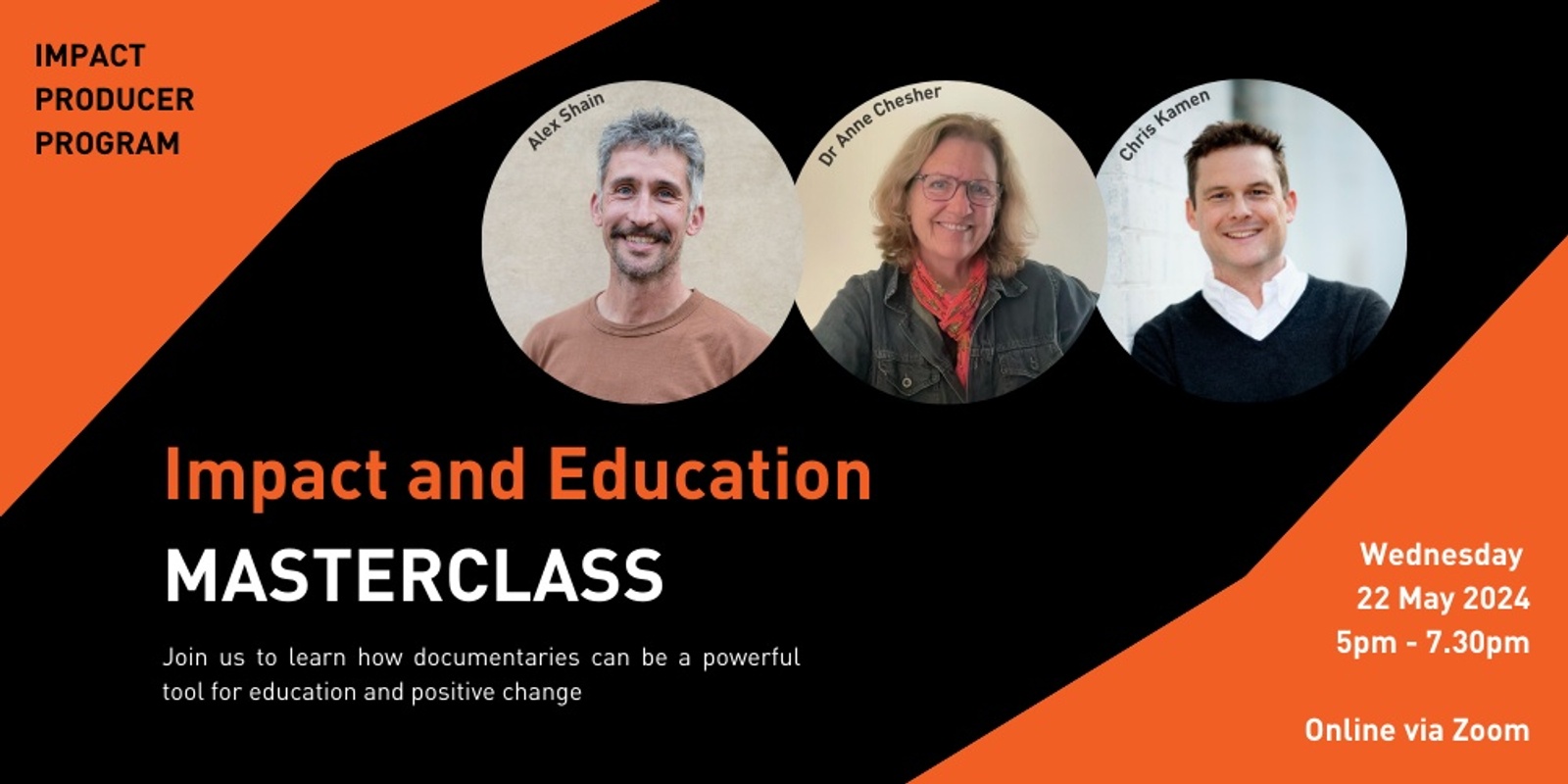 Banner image for Impact and Education Masterclass: Online