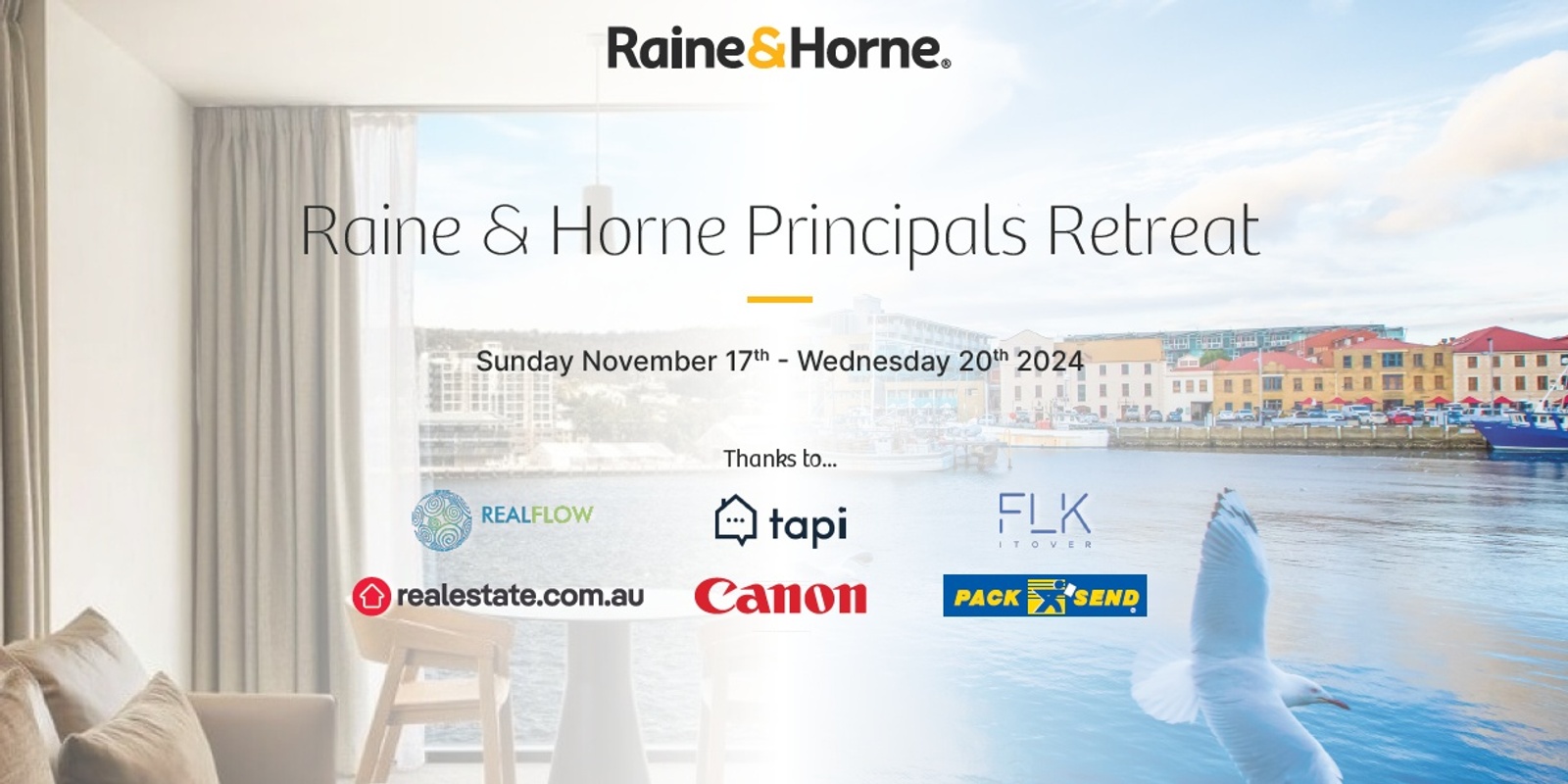 Banner image for Raine & Horne Principals Retreat - Room Payment