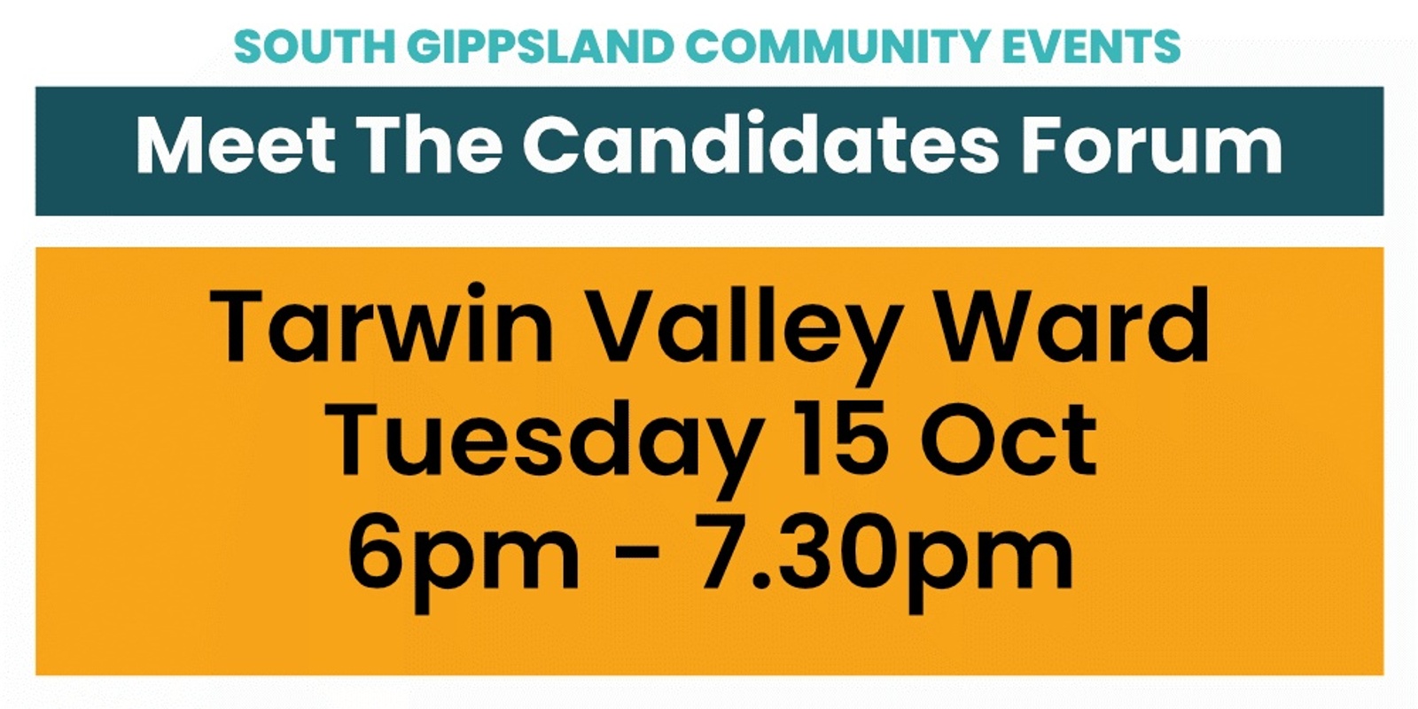 Banner image for Tarwin Valley Ward - Meet your South Gippsland Council Candidates!