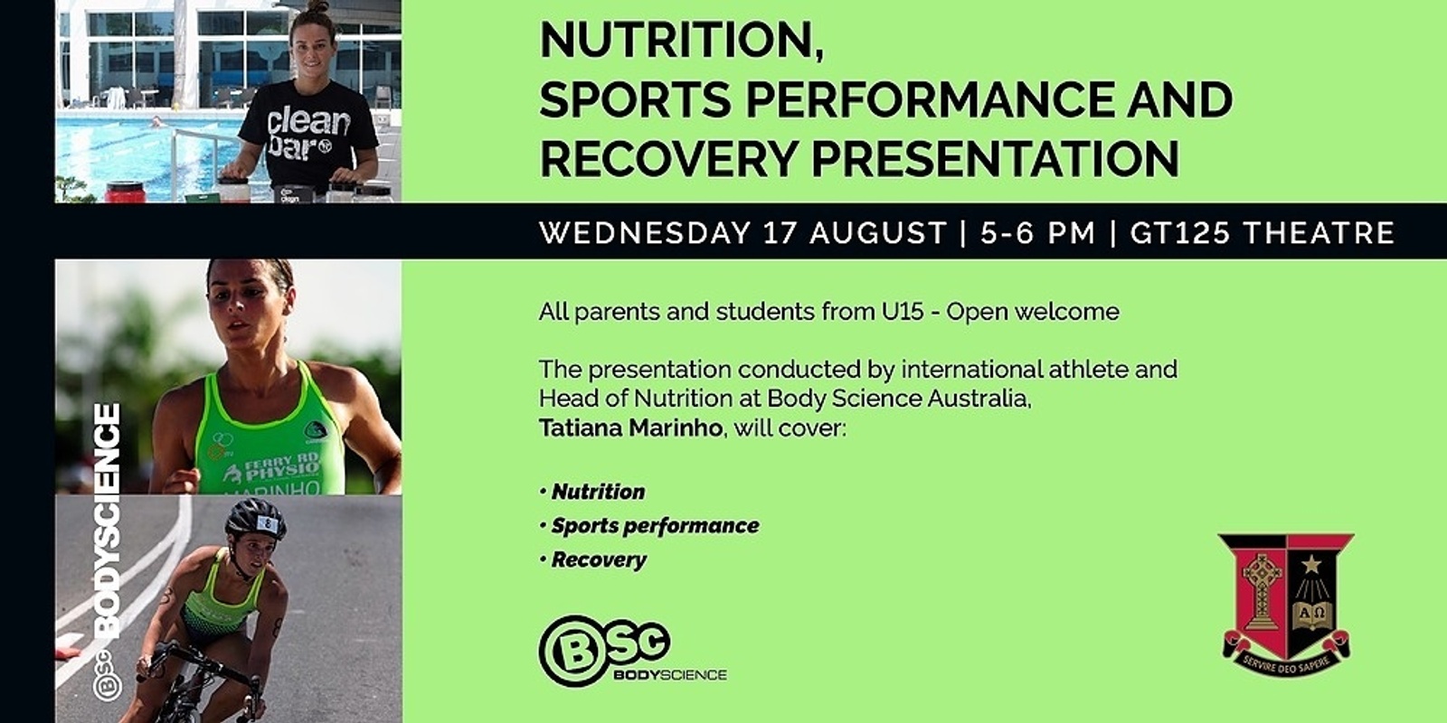 Banner image for Nutrition and Sports Performance Presentation